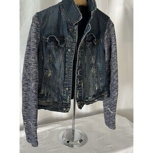 FREE PEOPLE denim, jean jacket sweatshirt sleeves small/ medium